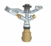 Zinc lawn sprinkler with double opposed brass nozzle
