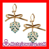 Wholeslae Cute Korean Style Crystal Drop Earrings With a Bowknot Cheap