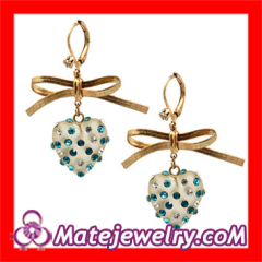 Wholeslae Cute Korean Style Crystal Drop Earrings With a Bowknot Cheap