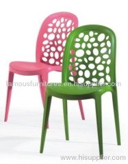 single plastic mould injection PP material hollowed-out side leisure chairs