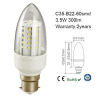 c35 led candle lamp b22 3.5w 300lm clear 60 smd