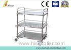 3 Layers Stainless Steel Medical Trolley Treatment Cart Hospital Equipment (ALS-MT04)