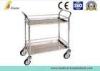 ISO9001 Stainless Steel Medical Trolley Treatment Hospital Cart With Two Shelves (ALS-MT07)