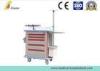 Hospital Luxury ABS Emergency Medical Trolley Crash Cart With Drawer And IV Pole (ALS-MT116)