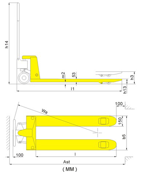 Economic design pallet truck