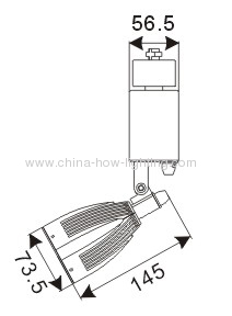 5W Aluminium LED Track Light IP20 with 5pcs Cree XRE Chips