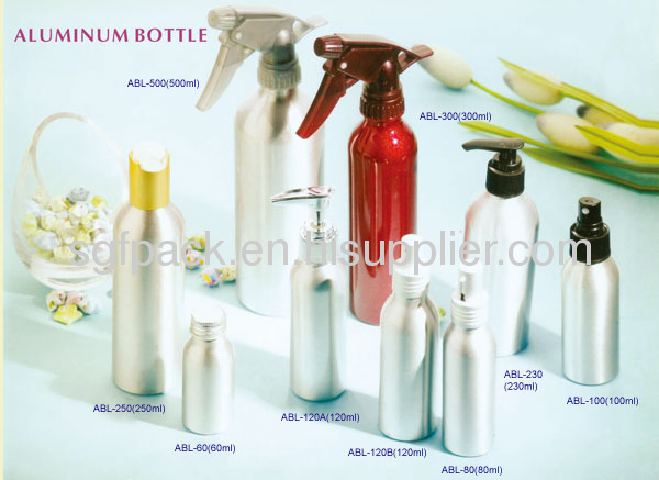Brushed Aluminum bottle shampoo conditioner hair serum body wash and lotion bottle Aluminum container Aerosol bottle