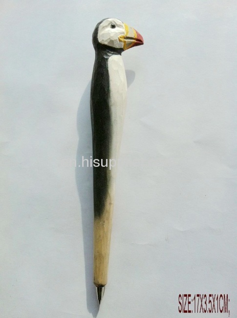 hot sale wooden carving animal ballpoint pen