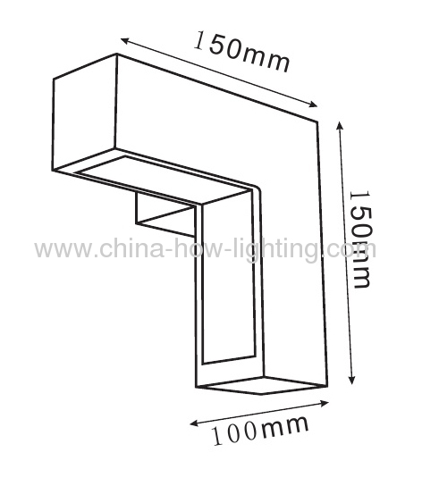 3W Aluminium LED Garden Lamp IP54 wih 2 Sides Lighting