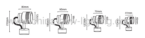 3W-9W Aluminium Flood Light / Wall Light with Cree Chips