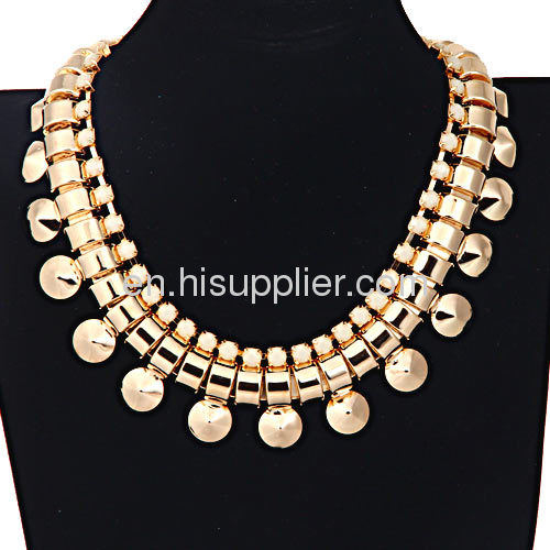 Wholeslae Bubble Bib Gold Chunky Chain Choker Necklace