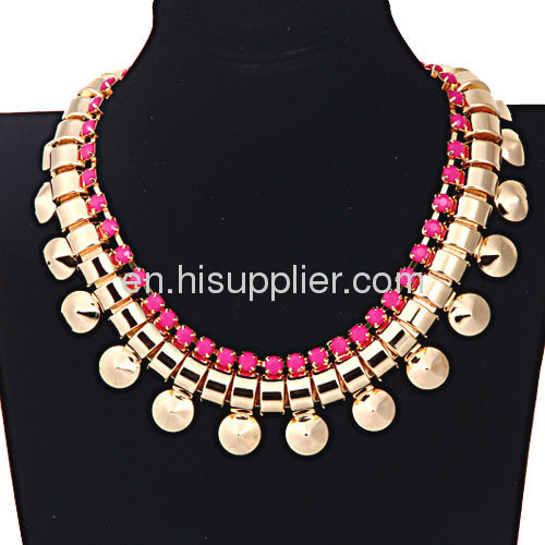 Wholeslae Bubble Bib Gold Chunky Chain Choker Necklace