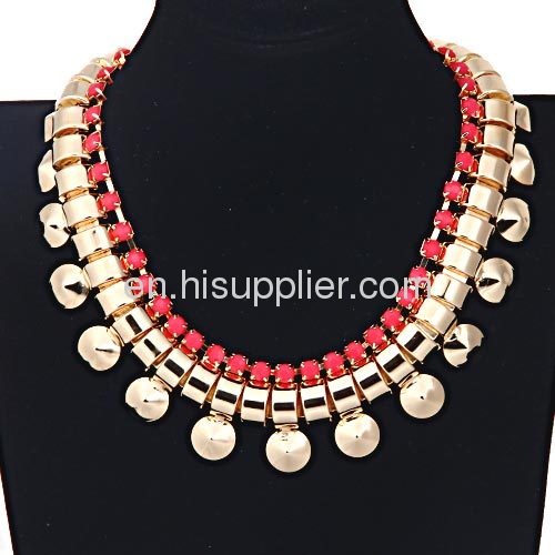 Wholeslae Bubble Bib Gold Chunky Chain Choker Necklace