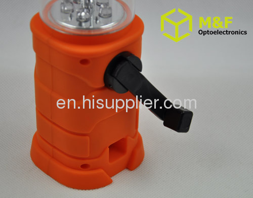 5LED hand crank solar outdoor camping lantern 