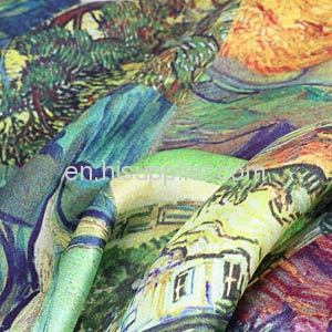 Wholeslae Designer Silk Scarf Square Van Gogh