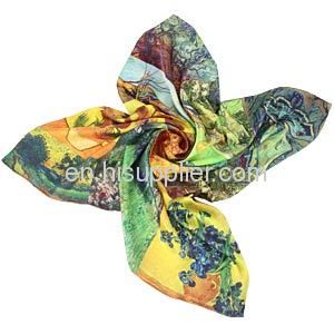 Wholeslae Designer Silk Scarf Square Van Gogh