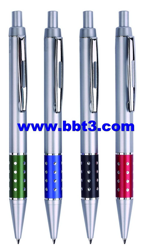 Promotional ballpen with silver barrel