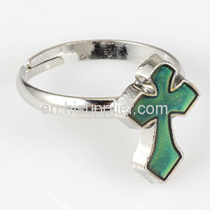 Fashion Jewelry Change Color Mood Unisex Sideways Cross Ring