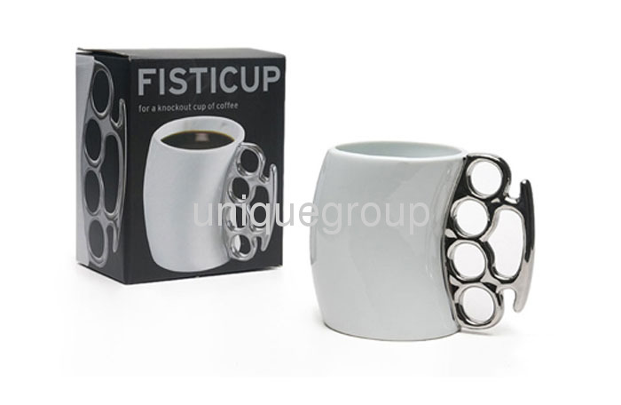 Fisticup With Brass Knuckle Handle Fist Cup Creative Coffee Stylish Mug 