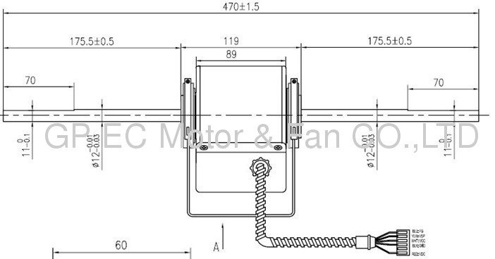 Energy saving 1/3hp ECM motor for evaporator air cooler in refrigeration