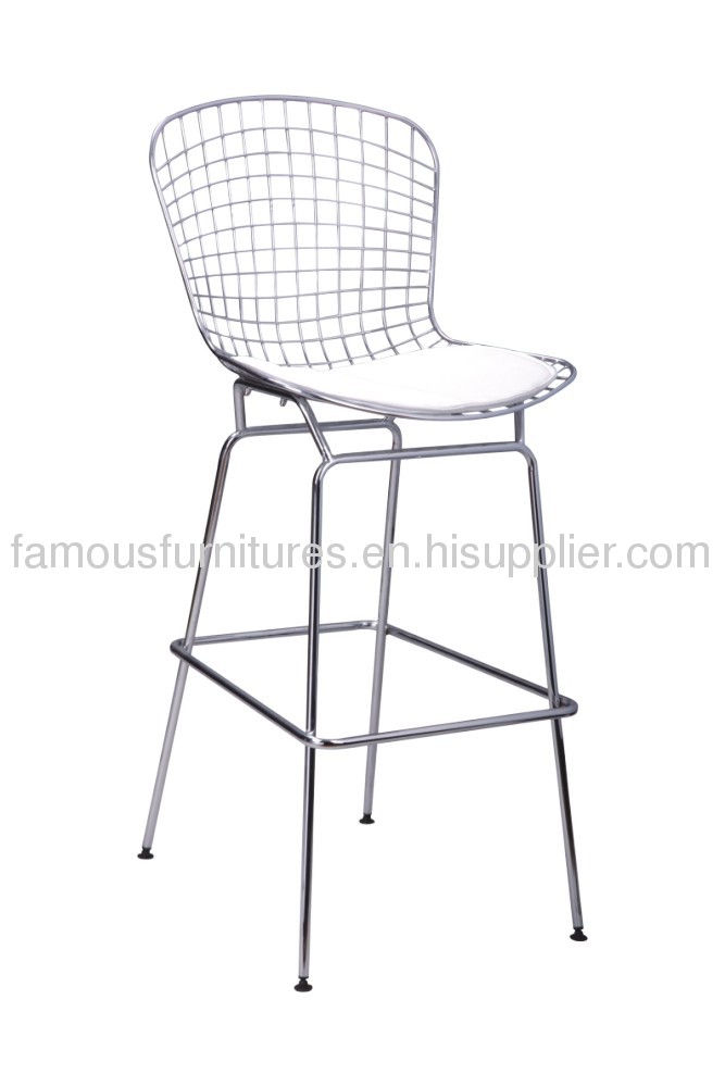 Modern Upholstered Baby Chair removable cushion chromed frame ergonomic children Bertoia side chairs