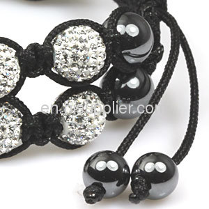 Yi Wu Products Wholesale 2 Row Czech Crystal Shamballa Bracelets 