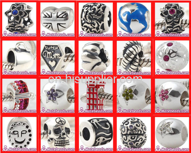 Wholesale Flower Pattern Swarovski Crystal european Style Beads Cheap