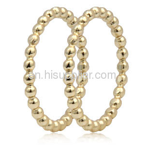 Designer Cheap Plain Gold Plated Sterling Silver Stackable Ring Wholeslae