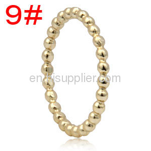 Designer Cheap Plain Gold Plated Sterling Silver Stackable Ring Wholeslae