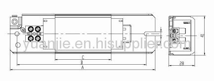 Fluorescent lamps T8 magnetic ballast 58W 65W