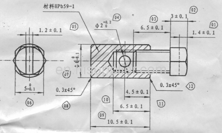 customized precision machining brass cable clamp for lawn mower machine