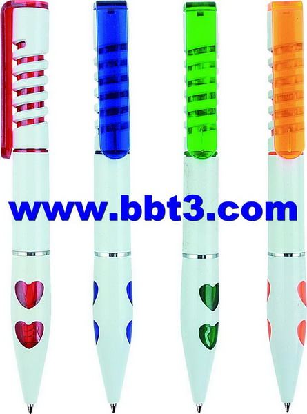 Promotion ballpoint pen with hear decoration