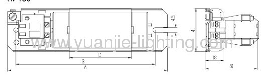 13W Electromagnetic ballasts with holder