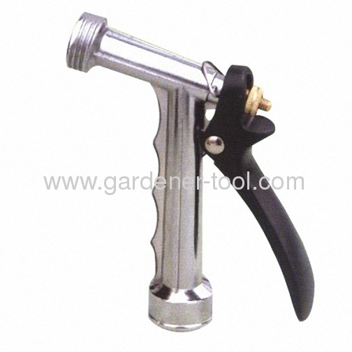 Metal 5.5garden water nozzle with male screw at the nozzle to joint another water equipment
