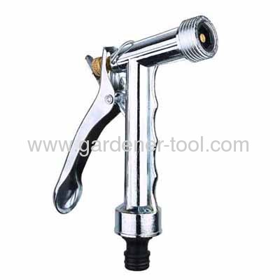 Metal 5.5garden water nozzle with male screw at the nozzle to joint another water equipment