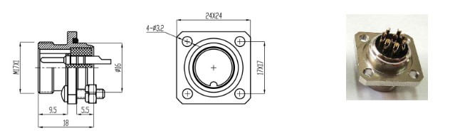 Metal IP67 wire connector plug