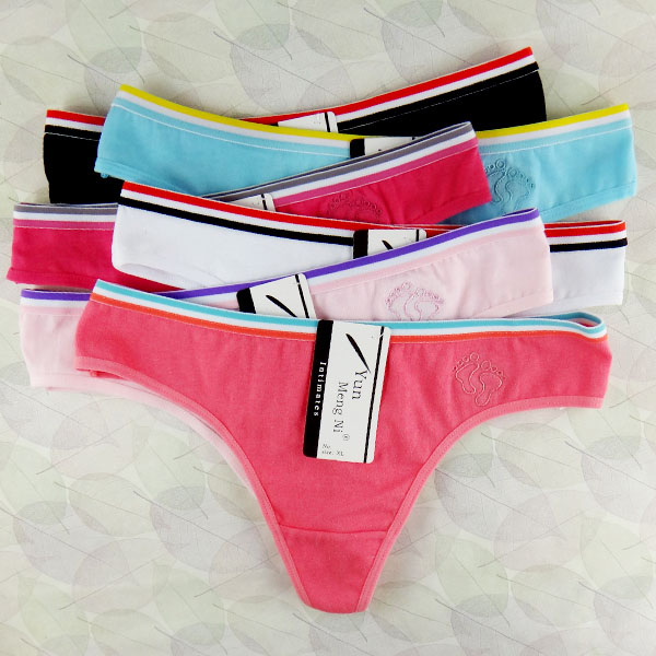 Strecthed cotton thongs lady panty girl panty women underwear