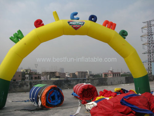 Yellow Inflatable Welcome Arch