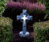 Solar resin Cross grave light,Solar grave light;Solar cemetery Light