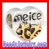 Wholesale european style silver plated Neice beads charms Jewelry