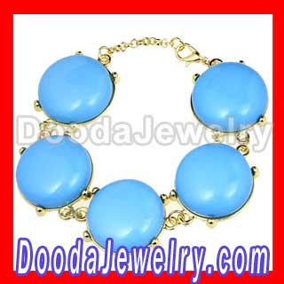 2013 Fashion Resin Bead Dark Sky Blue j crew Bubble Bracelets Wholesale