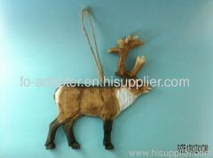 100% handmade wooden carved deer