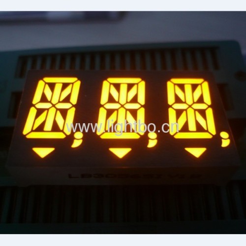 Ultra White Triple-Digit 14.2mm (0.56") Anode 14 Segment Alphanumeric LED Display for Instrument Panels