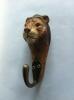 wooden carved lion hook