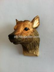 wooden carved reindeer shape fridge magnet