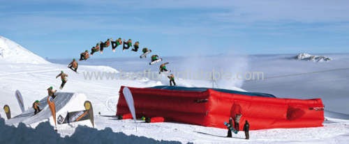 Gigantic Air Bag Stunt Jump