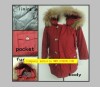 2013 new elegant ladies winter coat with big fox collar.