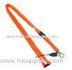 Phone Holder Neck Strap, Orange Polyester Tubular Lanyard, Safety Break Buckle Lanyards