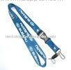 Blue Nylon Lanyard, Promotional Exhibition Lanyards With Spring Hook, Plastic Buckle