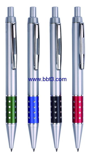 Promotional ballpen with silver barrel